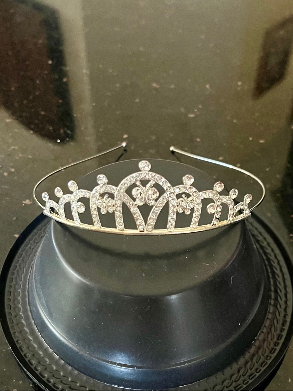 Girl's Silver Rhinestone Princess Tiara